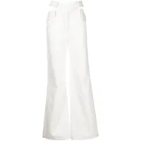monse jean ample à design croisé - blanc
