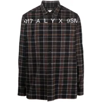 1017 alyx 9sm chemise à motif tartan - marron