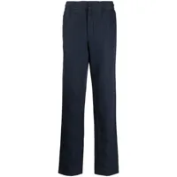 orlebar brown pantalon en lin à coupe droite - bleu
