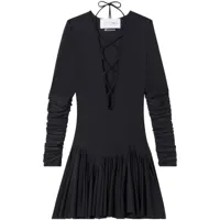 az factory x ester manas robe courte à design plissé - noir
