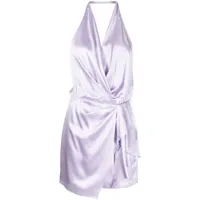 michelle mason robe courte à dos-nu - violet