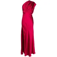 michelle mason robe longue asymétrique à dos ouvert - rouge