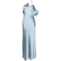 michelle mason robe longue à design asymétrique à une épaule - gris
