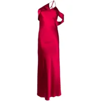 michelle mason robe longue à design asymétrique à une épaule - rouge
