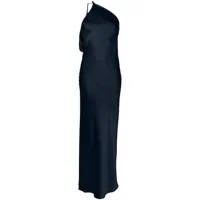michelle mason robe mi-longue à design asymétrique à une épaule - bleu