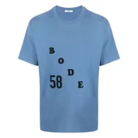 bode t-shirt en coton à logo floqué - bleu