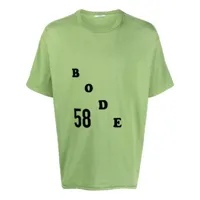 bode t-shirt en coton à logo floqué - vert