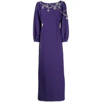 sachin & babi robe longue giselle ornée de cristaux - violet