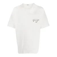 bode t-shirt à fleurs brodées - blanc