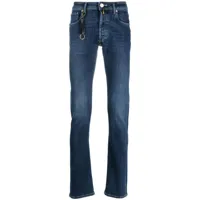 incotex jean skinny à taille haute - bleu