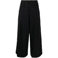 uma wang pantalon ample à coupe courte - noir