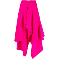 colville jupe mi-longue en laine à design asymétrique - rose