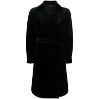 emporio armani manteau à simple boutonnage - noir