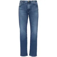 ag jeans jean droit à effet délavé - bleu