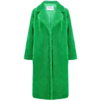 stand studio manteau maria à simple boutonnage - vert