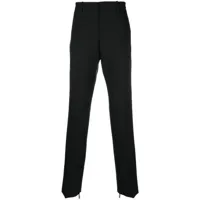 off-white pantalon droit à détails de découpes - noir