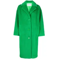 stand studio manteau maria à simple boutonnage - vert