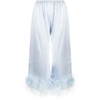 16arlington pantalon seymour à ornement en plumes - bleu