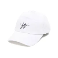 we11done casquette à logo imprimé - blanc
