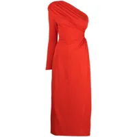 acler robe mi-longue stanmore à design asymétrique à une épaule - rouge
