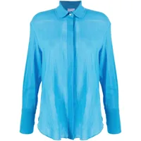 patou chemise painter en coton texturé - bleu