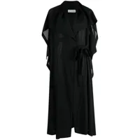 issey miyake robe portefeuille à design asymétrique - noir