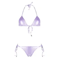 the attico bikini à bonnets triangles - violet