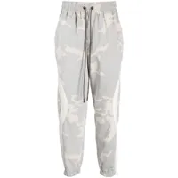 mostly heard rarely seen pantalon de jogging en velours côtelé à motif camouflage - gris