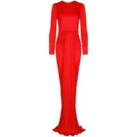 dolce & gabbana robe longue à détail drapé - rouge