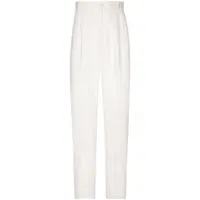dolce & gabbana pantalon de costume en lin mélangé - blanc