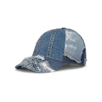 dolce & gabbana casquette en jean à design patchwork - bleu