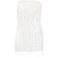 retrofete robe courte heather à ornements en sequins - blanc