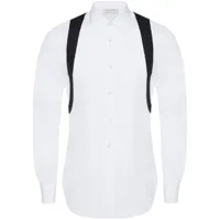 alexander mcqueen chemise harness à boutonnière - blanc