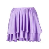 forte forte jupe courte à volants - violet