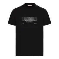valentino garavani t-shirt rockstud à manches courtes - noir