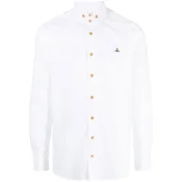 vivienne westwood chemise à logo orb brodé - blanc