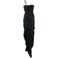supriya lele robe mi-longue à design drapé - noir