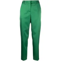 boutique moschino pantalon de tailleur à fini satiné - vert