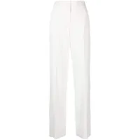 boutique moschino pantalon de tailleur à taille haute - blanc