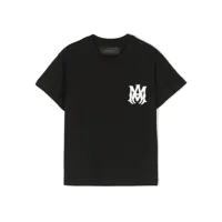 amiri kids t-shirt en coton à logo imprimé - noir