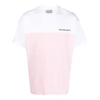 vtmnts t-shirt colour block à logo imprimé - rose