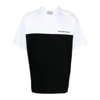 vtmnts t-shirt bicolore à imprimé numéro - noir