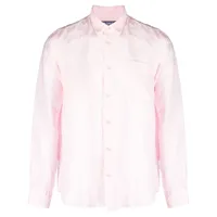 vilebrequin chemise caroubis en lin - rose
