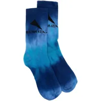 mauna kea chaussettes 3/4 à motif tie dye - bleu