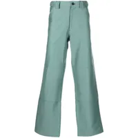 gr10k pantalon en coton à poches cargo - bleu