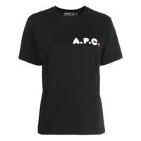 a bathing ape® t-shirt à logo poitrine - noir