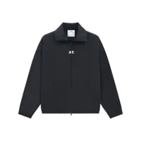 courrèges veste zippée en nylon - noir