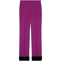 gucci pantalon de costume à plis marqués - violet