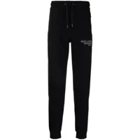 karl lagerfeld pantalon de jogging en coton à patch logo - noir
