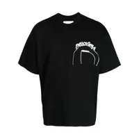 yoshiokubo t-shirt en coton à imprimé graphique - noir